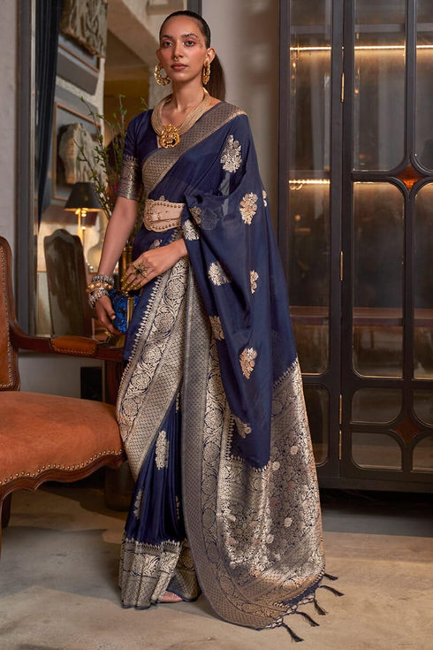 Vasthrlay Banarasi Unstitched Saree