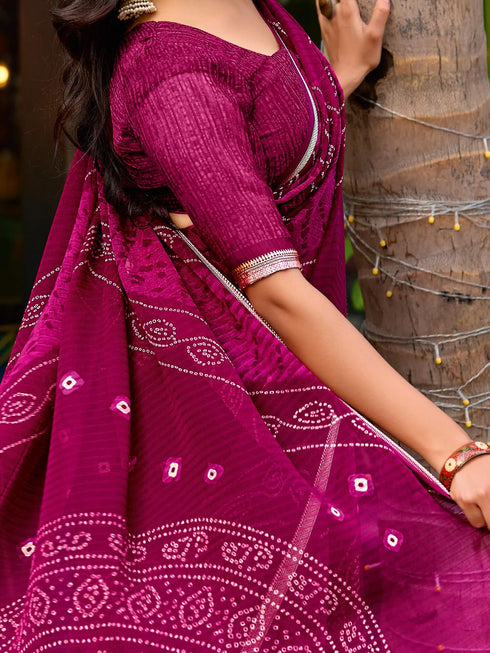 Vasthrlay Bandhani Unstitched Designer Sr Ethnic Wear