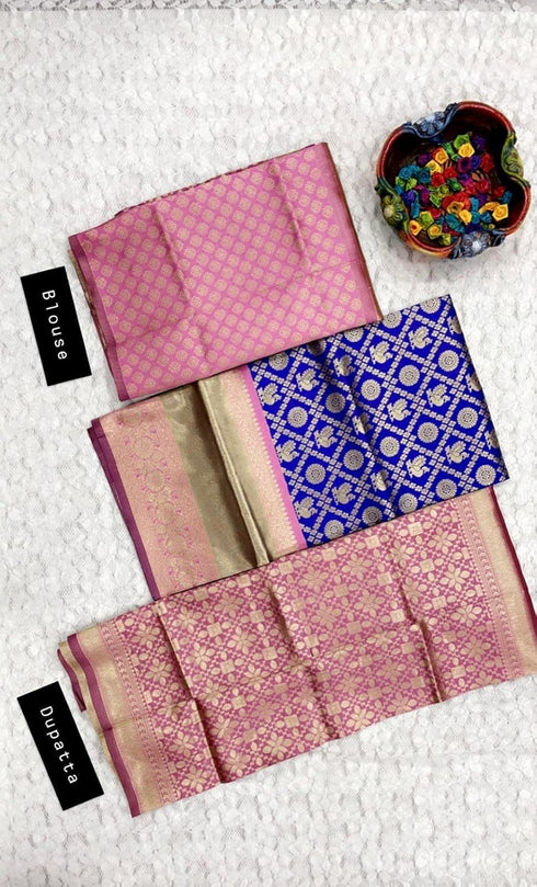Vasthrlay Traditional Unstitched Kanjivaram Kanchipuram