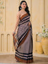 Vasthrlay Womens Printed Unstitched Peach Saree