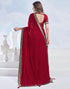 Vasthrlay Georgette Boarder Unstitched Red Saree