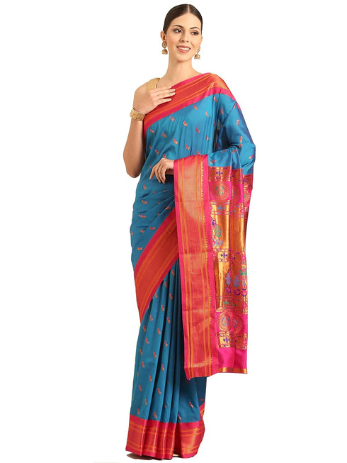 Vasthrlay Paithani Purple Saree