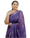 Vasthrlay Womens Printed Unstitched Orange Saree