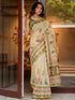 Vasthrlay Womens Printed Unstitched Multicolor Saree