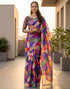 Vasthrlay Womens Printed Unstitched Dusty Pink Saree