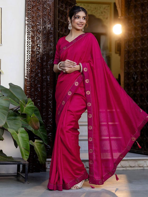 Vasthrlay Womens Unstitched Blouse Dark Green Saree