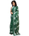 Vasthrlay Womens Printed Unstitched Dark Green Saree