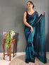 Vasthrlay Womens Georgette Unstitched Brown Saree