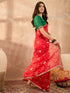 Vasthrlay Georgette Bandhani Embroidered Unstitched Ethnic Wear