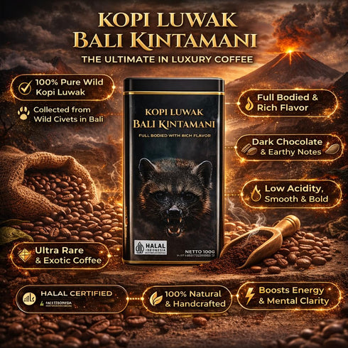 Worcas Kopi Luwak Bali Kintamani Indonesian Coffee 100g