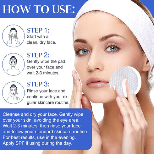 Glycolic Acid Deep Cleaning Facial Pads For Dark Spots