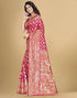 Vasthrlay Banarasi Jacquard Unstitched Yellow Saree