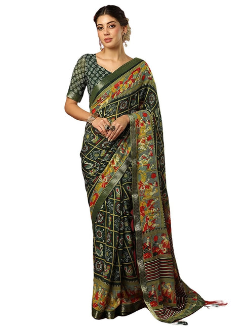 Vasthrlay Georgette Bandhani Unstitched 4322s217n Dark