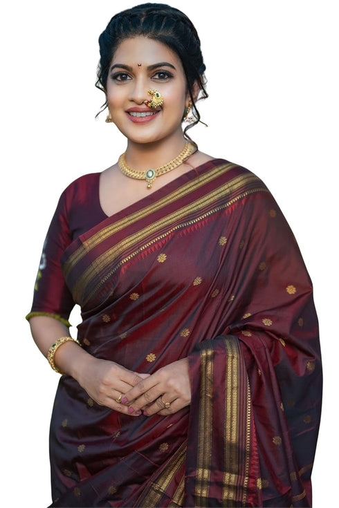 Vasthrlay Kanjivaram Handloom Golden Ethnic Wear