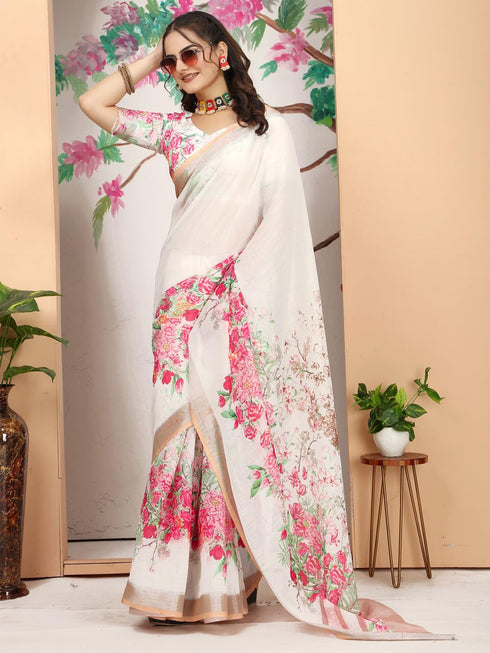 Vasthrlay Botanical Printed Unstitched Ethnic Wear