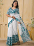 Vasthrlay Womens Printed Unstitched Peach Saree