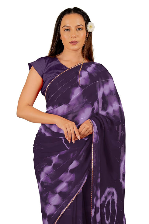 Vasthrlay Fashion Chiffon Shibori Printed Ethnic Wear