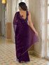Vasthrlay Georgette Embroidery Moss Saree