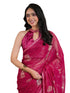 Vasthrlay Georgette Printed Unstitched Green Saree