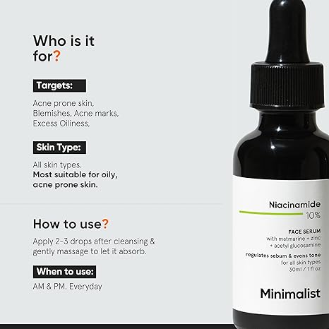 Minimalist Oil Control & Anti-Acne 10% Niacinamide Face Serum