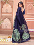 Vasthrlay Womens Abstract Unstitched Off White Saree