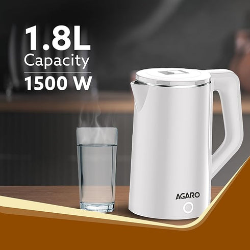 AGARO Elegant Electric Kettle 1.8L 1500 Watt