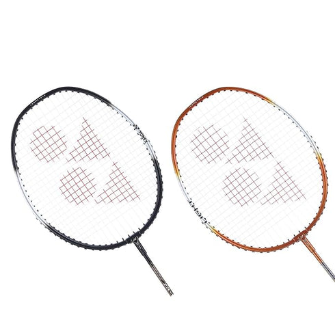 Yonex ZR 100 Light Aluminium Badminton Racquet with Full Cover (Black & Black - Made in India) Set of 2