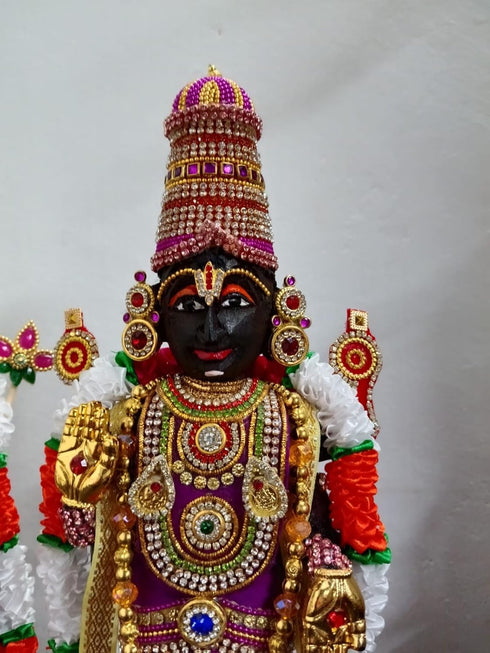 Breeze Handicrafts Traditional Marapachi Dolls – Balaji Padmavati Set with Dress