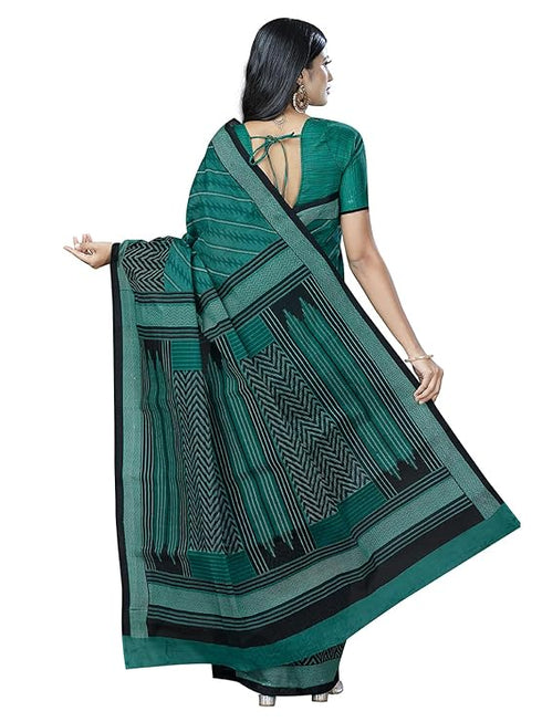 Rani Saahiba Women'S Pure Cotton Printed Saree With Blouse Piece