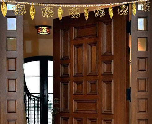 Ascension Ganesha Leaf Door Hanging Bandanwar Toran 36 Inch