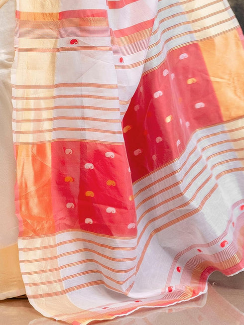 Vasthrlay Weaving White1 White Saree