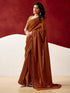 Vasthrlay Embroidery Peach Saree