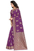 Vasthrlay Women's Purple Kanchipuram Saree