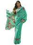 Vasthrlay Womens Printed Unstitched White Saree