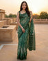 Vasthrlay Womens Printed Unstitched Dusty Pink Saree