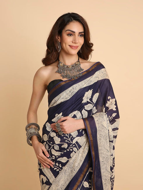 Vasthrlay Lightweight Breathable Traditional Printed Saree
