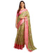 Vasthrlay Printed Jacquard Unstitched Rama Green Saree