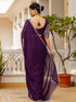 Vasthrlay Sequins Embroidery Black Saree