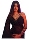 Vasthrlay Black Georgette Unstitched Saree