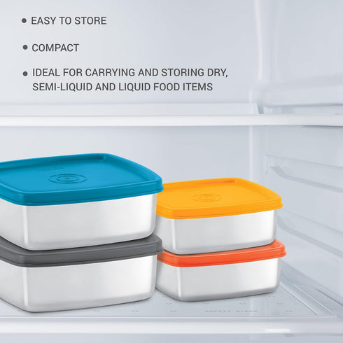 Milton Steel Pro Rectangular Lunchbox