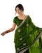 Vasthrlay Scalloped Embroidery Unstitched Lime Green Saree
