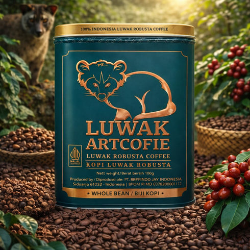 Luwak Artcofie Green Kopi Luwak Robusta Coffee Beans 100g