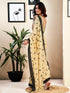 Vasthrlay Womens Printed Unstitched White Saree