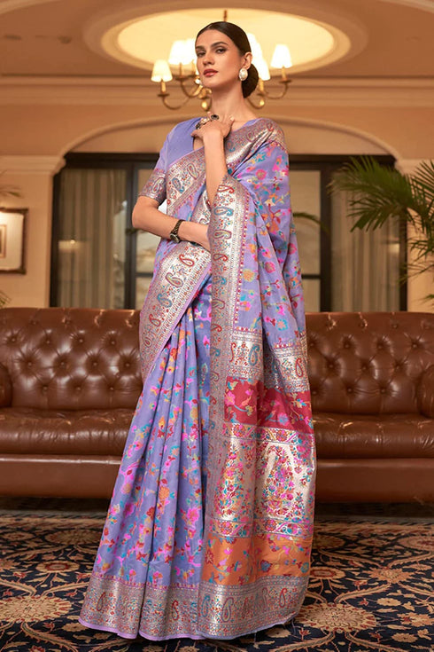 Vasthrlay Kanjivaram Handloom Kashmiri Ethnic Wear