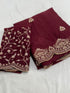 Vasthrlay Georgette Embroidery Saree Embellishments
