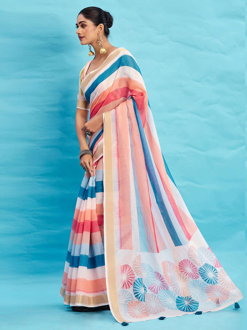 Vasthrlay Printed Unstitched Blouse Ethnic Wear