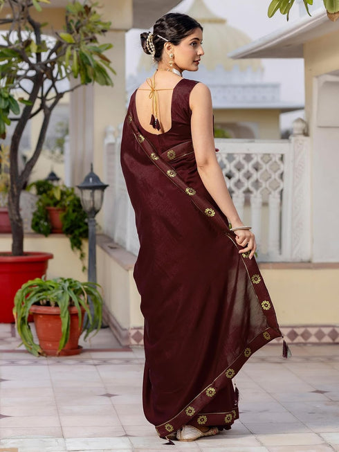 Vasthrlay Womens Unstitched Blouse Dark Green Saree