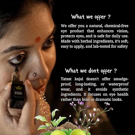 Tatsat 100% Natural Certified Ayurvedic Kajal With Pure Herbs