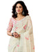 Vasthrlay Womens Printed Off White Saree With Unstitched Blouse Piece