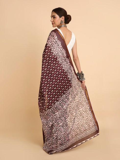 Vasthrlay Lightweight Breathable Traditional Printed Saree